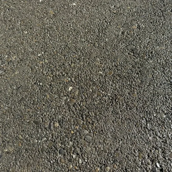 Close-up of an exposed aggregate concrete finish